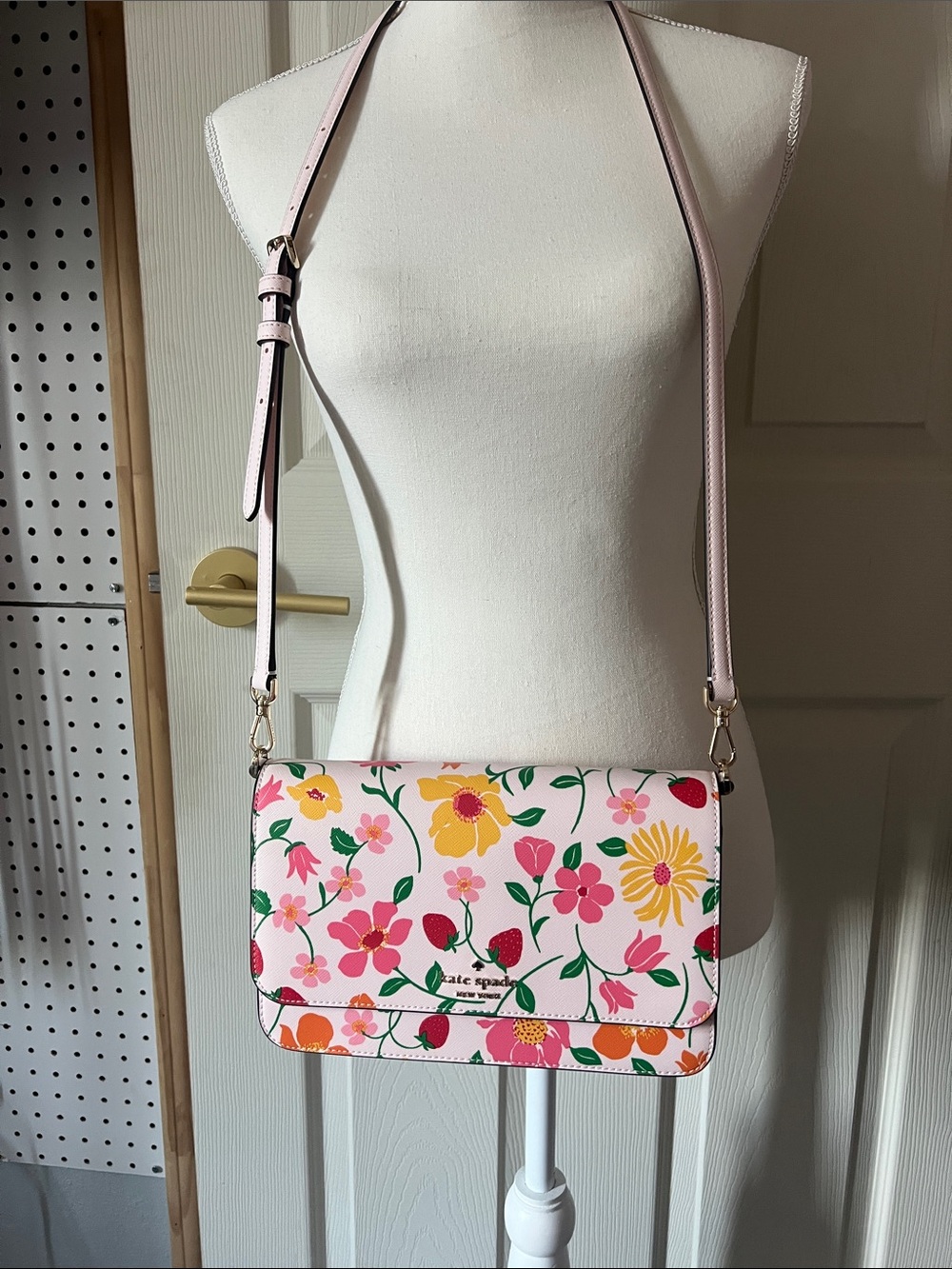 kate spade Pink Floral Crossbody Shoulder Bag